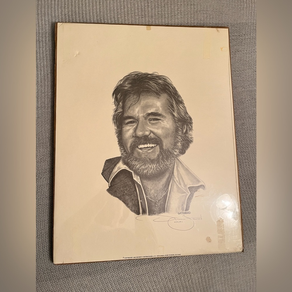 Vintage Kenny Rogers sketch by Donovan Gatewood.